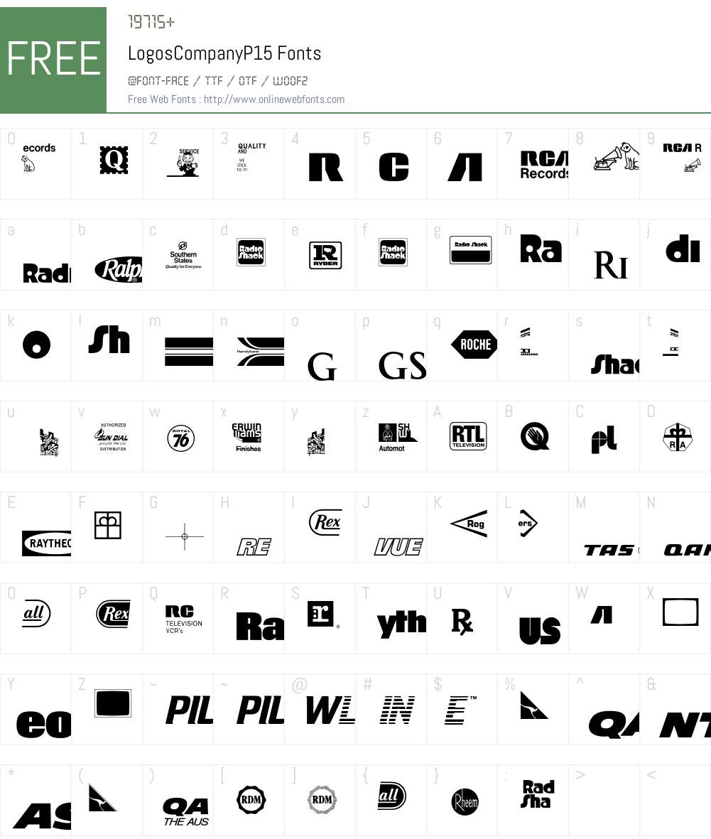 LogosCompany Font Screenshots