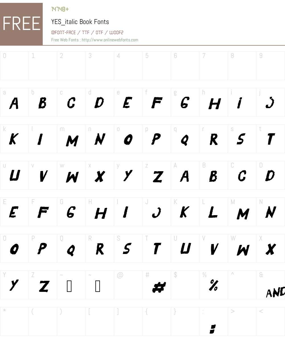 YES_italic Font Screenshots
