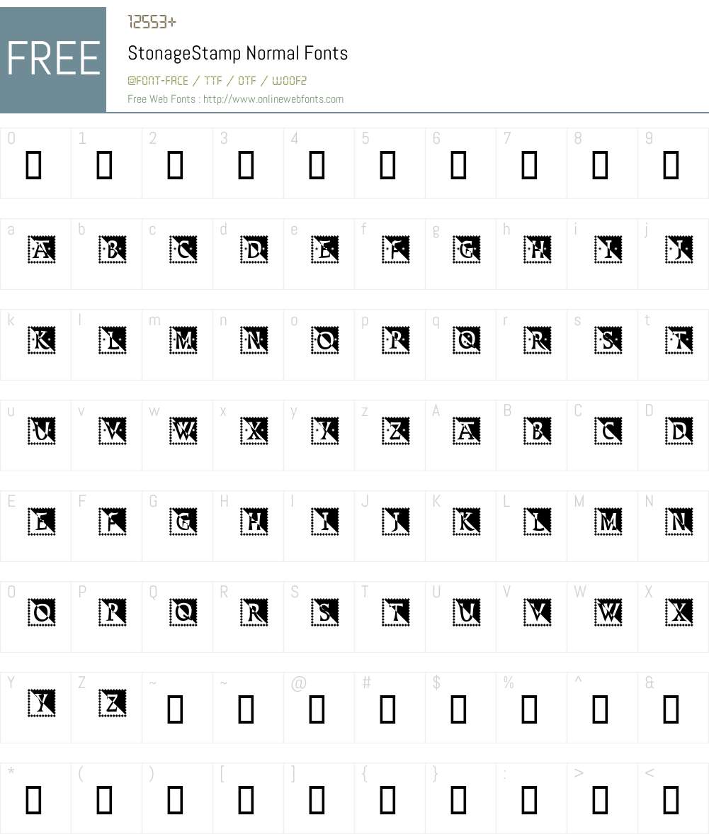 StonageStamp Font Screenshots