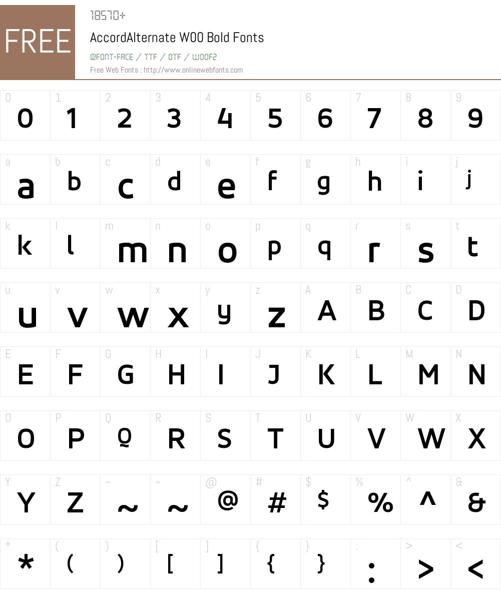 AccordAlternateW00-Bold Font Screenshots