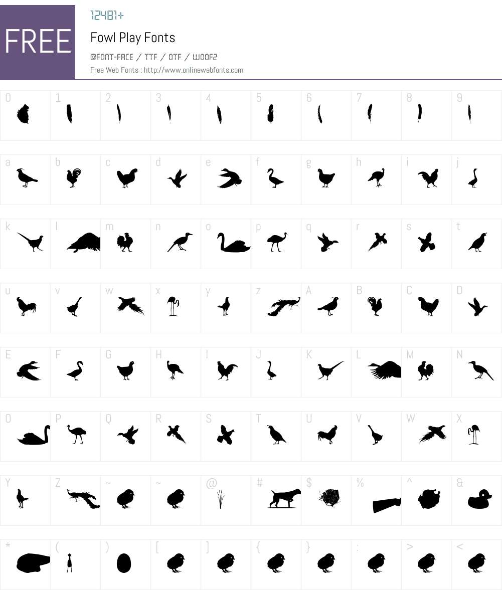 Fowl Play Font Screenshots