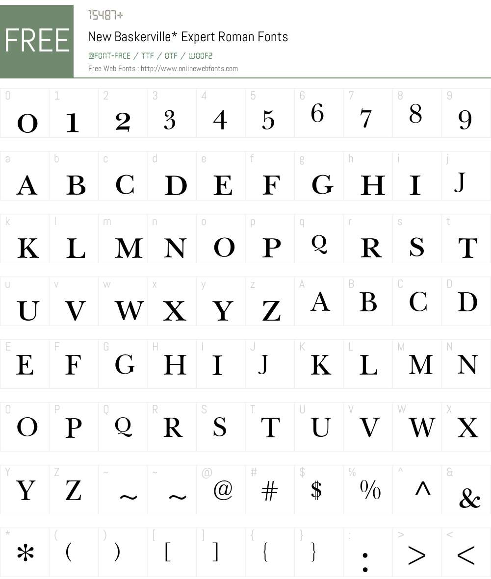 New Baskerville Expert BQ Font Screenshots