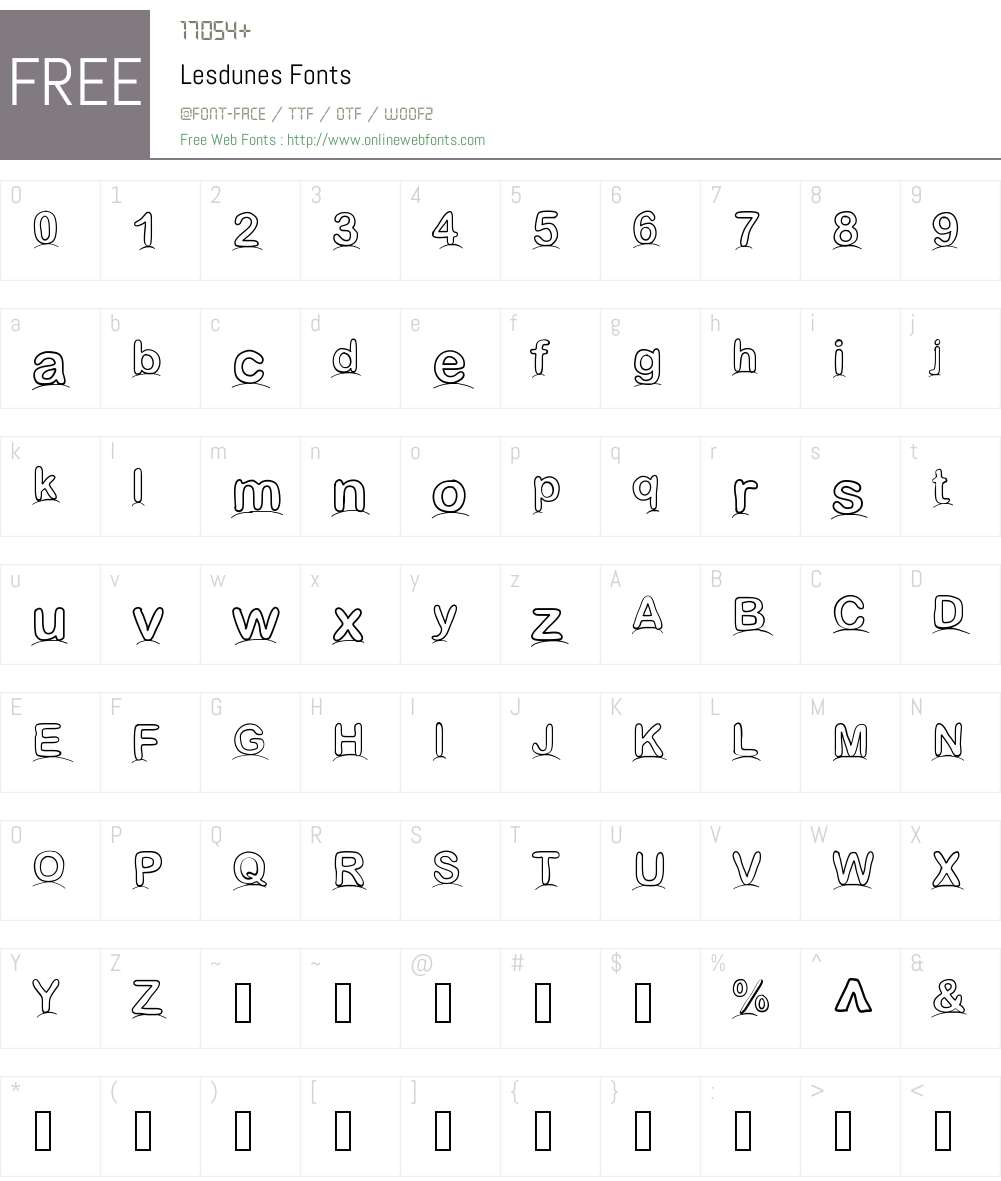 Lesdunes Font Screenshots
