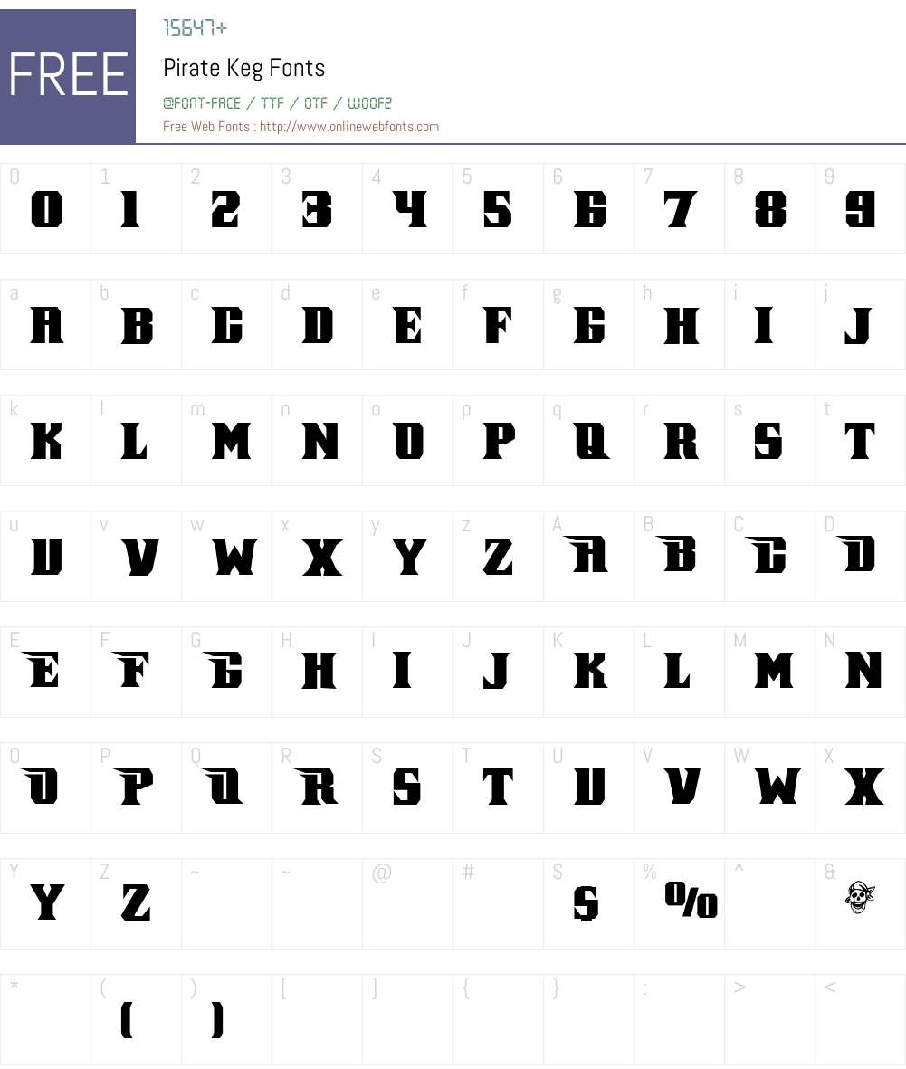 Pirate Keg Font Screenshots