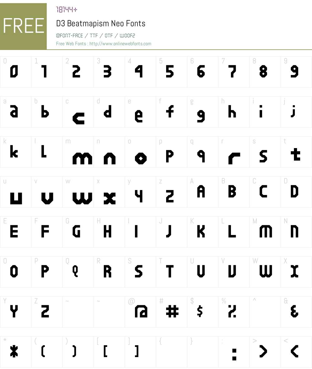 D3 Beatmapism Neo Font Screenshots