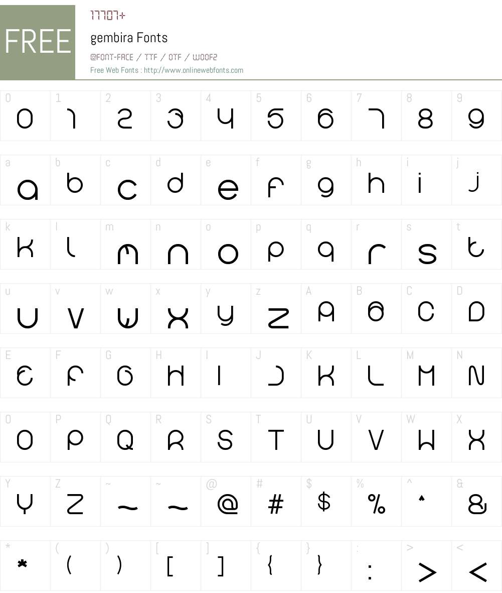 gembira Font Screenshots