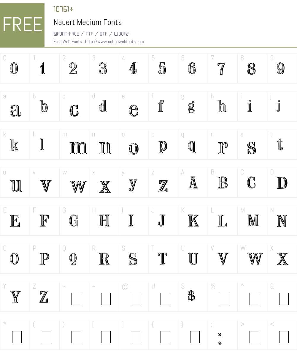 Nauert Font Screenshots