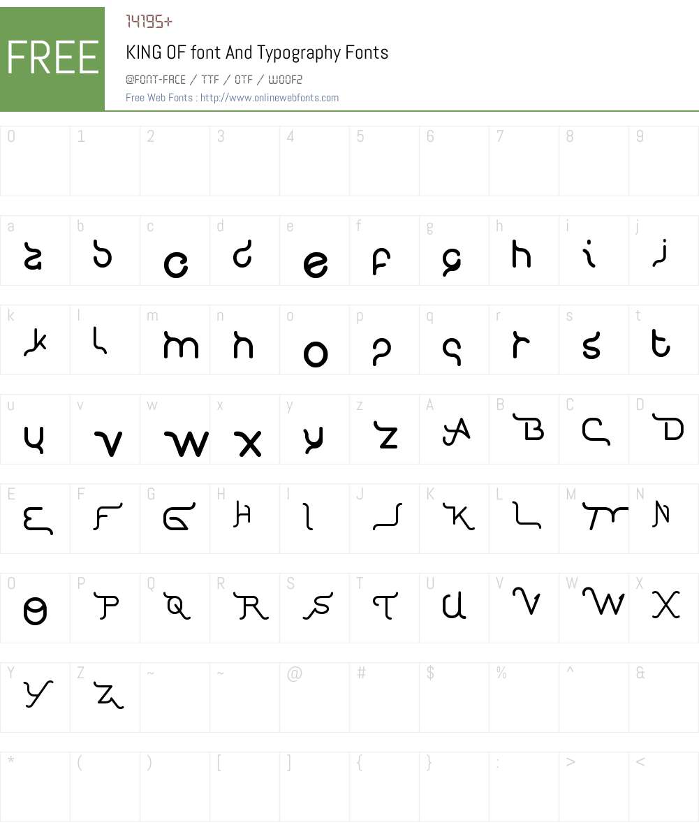 KING OF font And Typography Font Screenshots