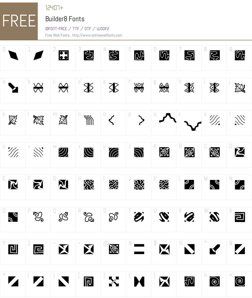 Builder8 Font Screenshots
