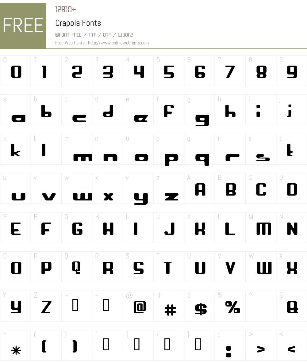 Crapola Font Screenshots