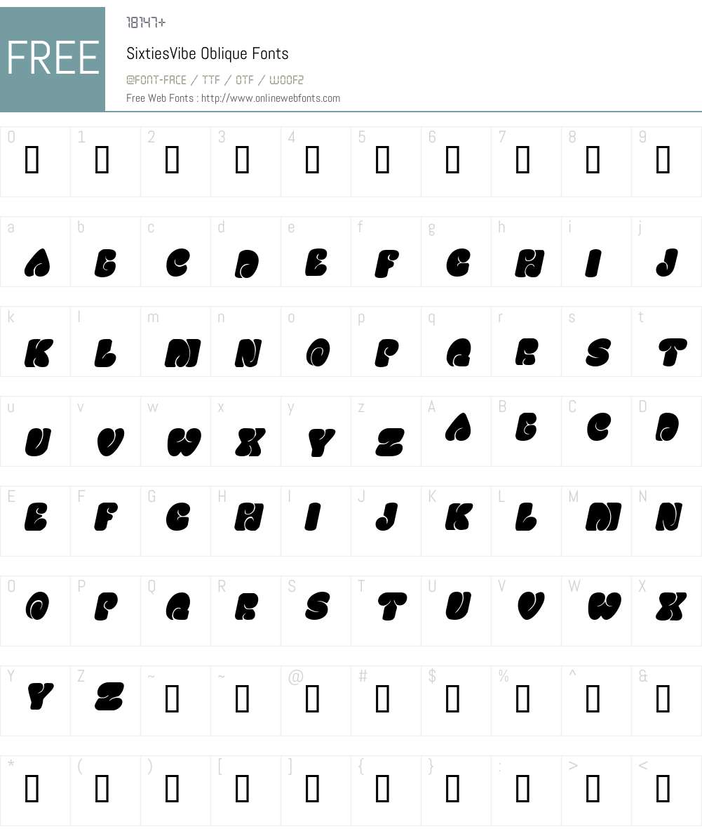 SixtiesVibe Font Screenshots
