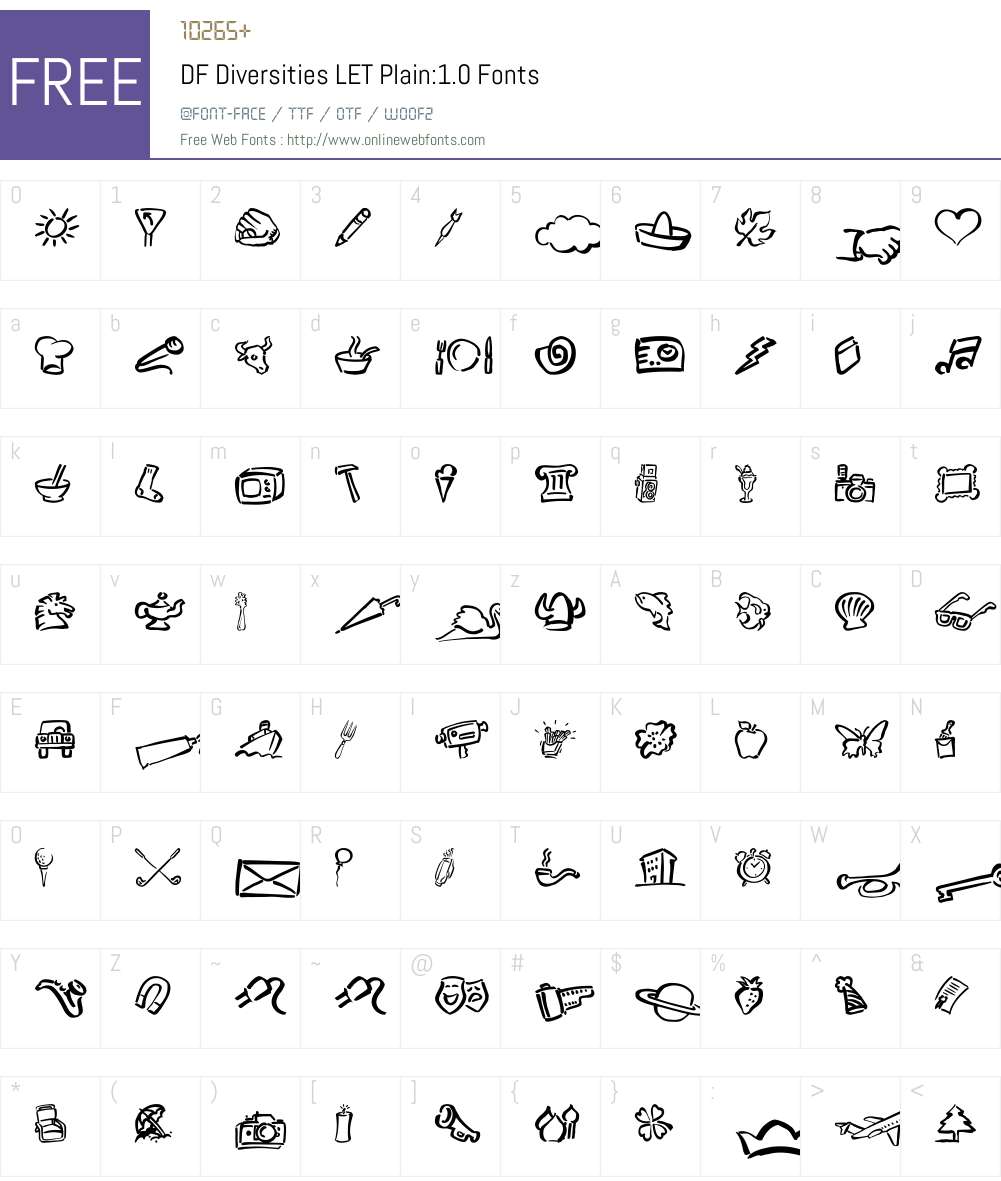 DF Diversities LET Font Screenshots