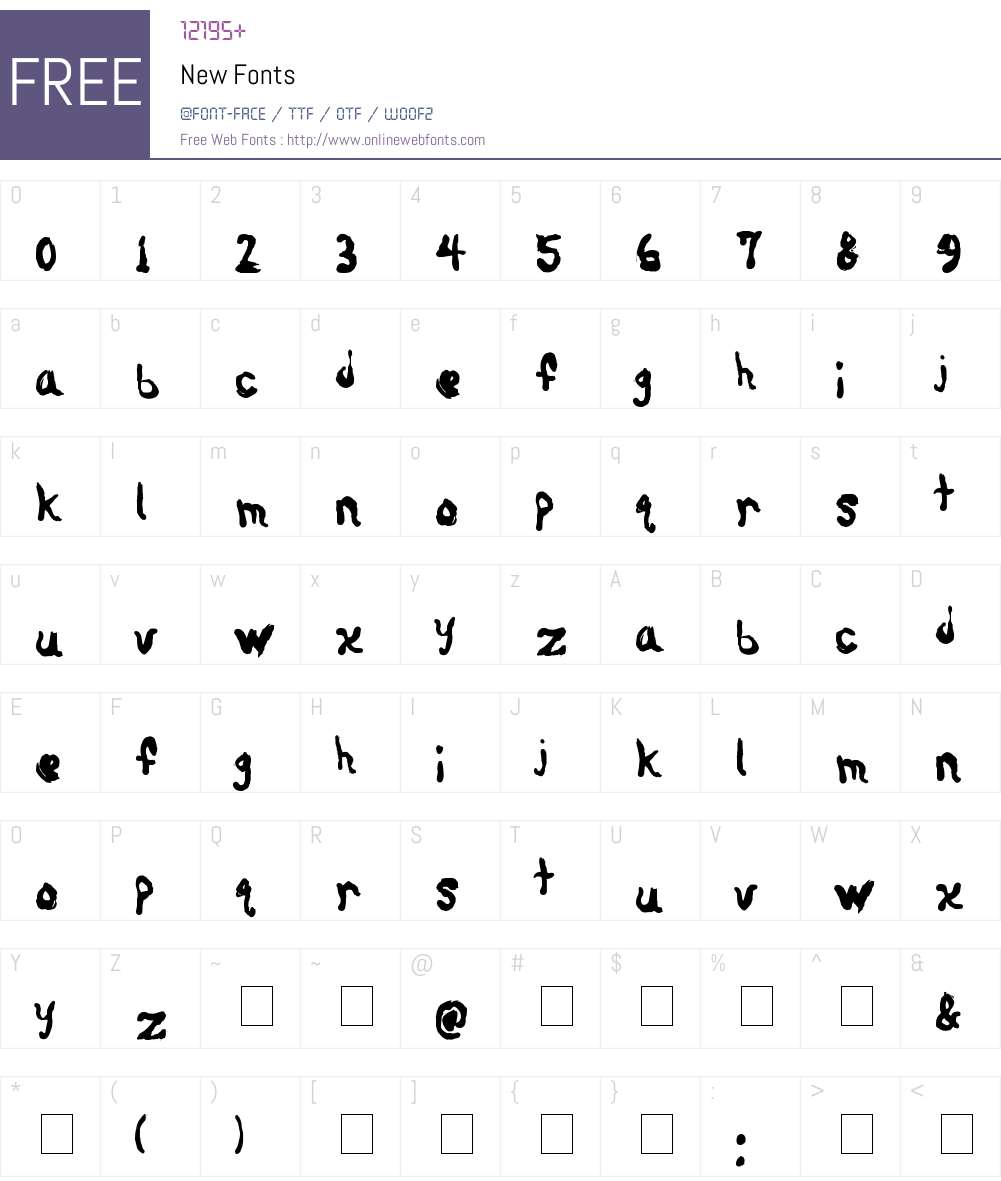 New Font Screenshots