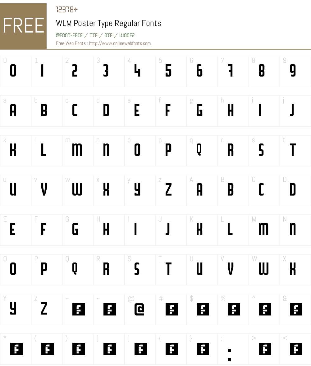 WLM Poster Type Font Screenshots