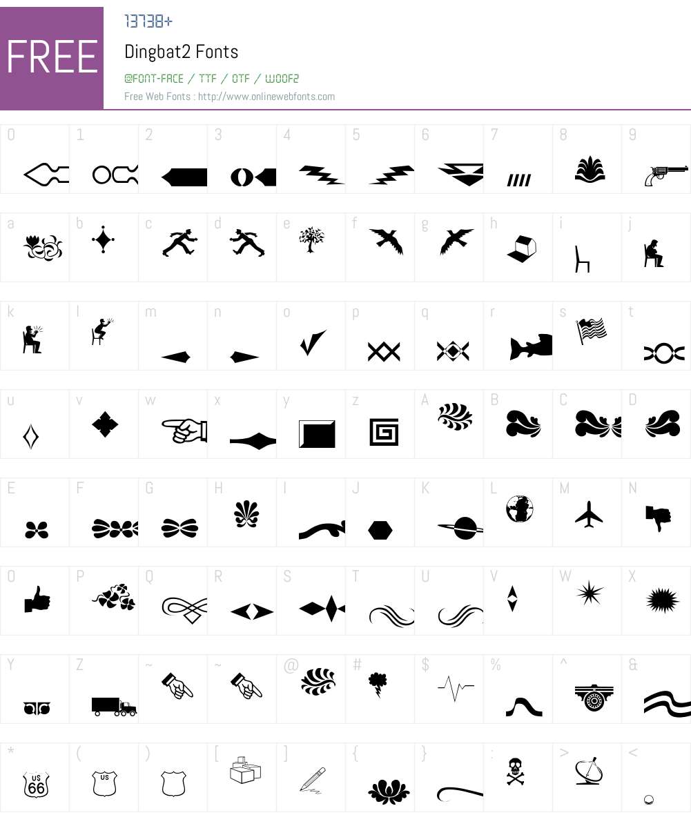 Dingbat2 Font Screenshots