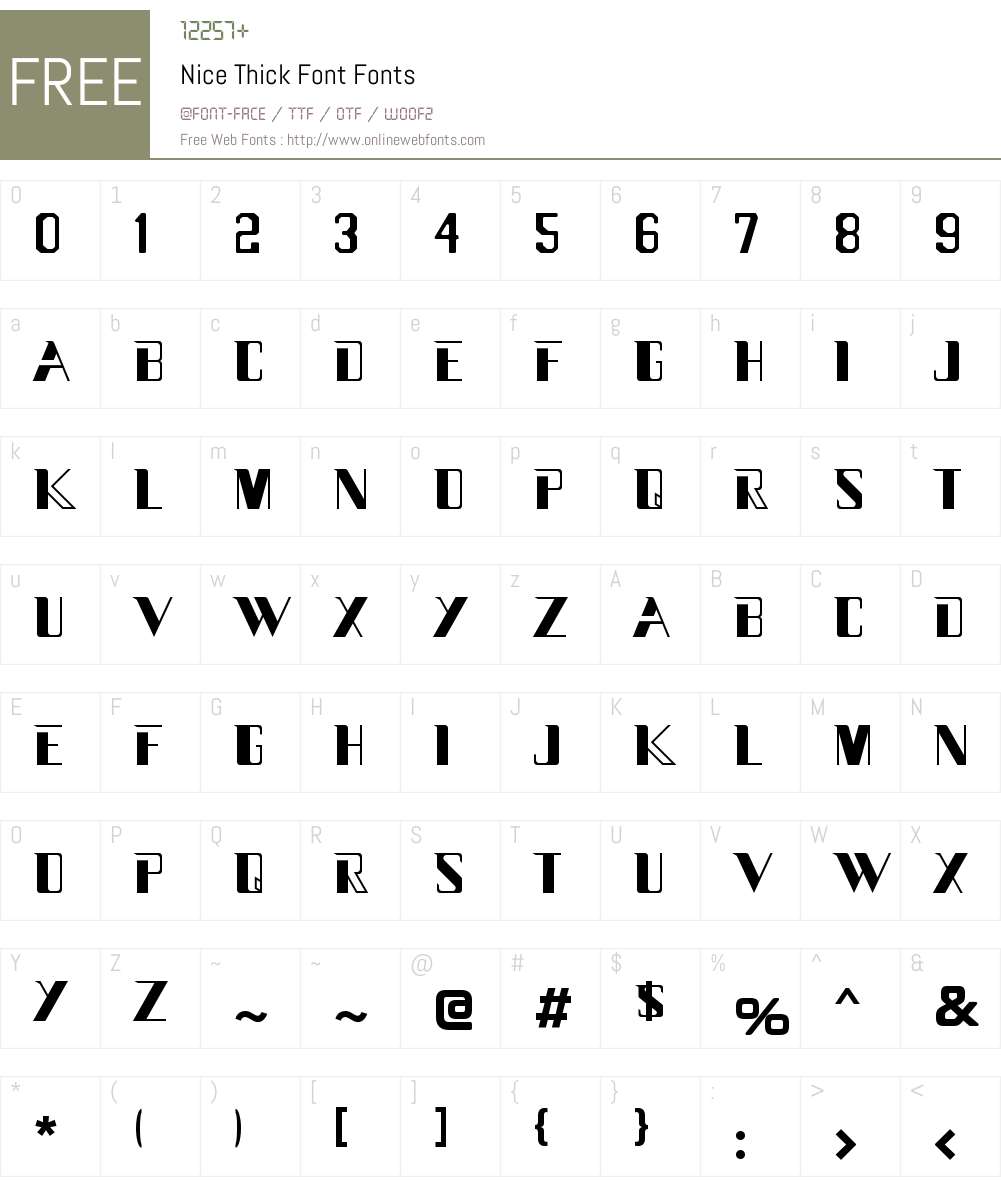 Nice Thick Font 1.001;Fontself Maker 3.5.7 Fonts Free Download ...