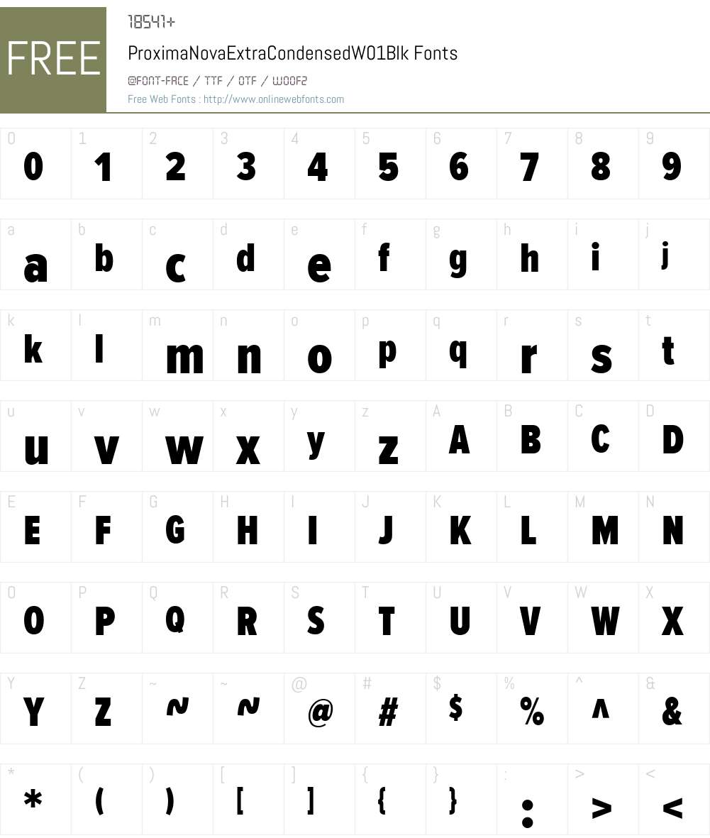 ProximaNovaExtraCondensedW01-Blk Font Screenshots