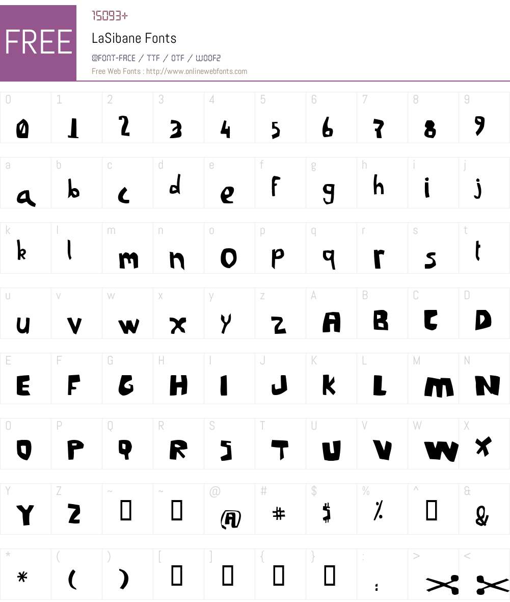 LaSibane Font Screenshots