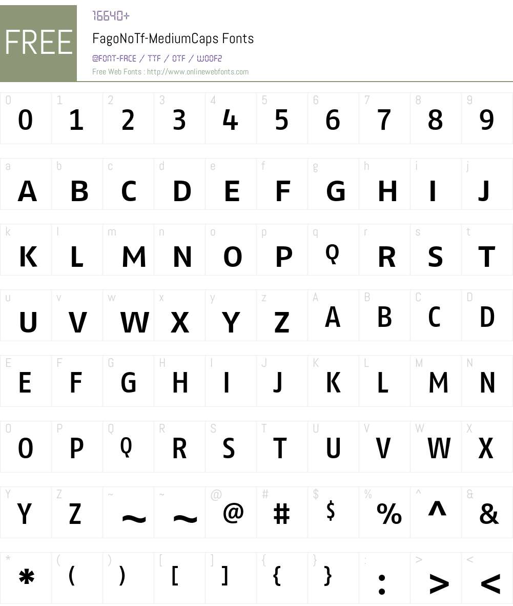 FagoNoTf Font Screenshots