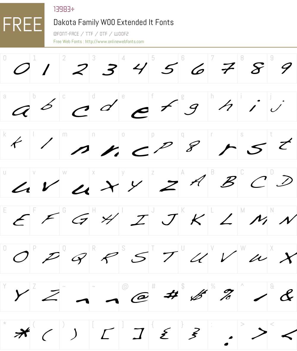 DakotaFamilyW00-ExtendedIt Font Screenshots