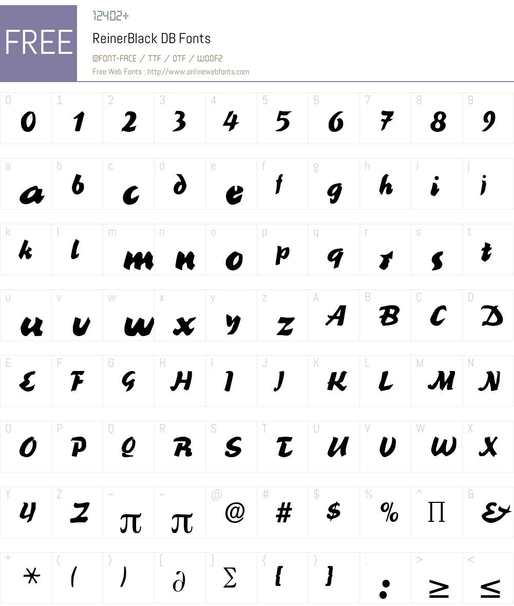 ReinerBlack DB Font Screenshots