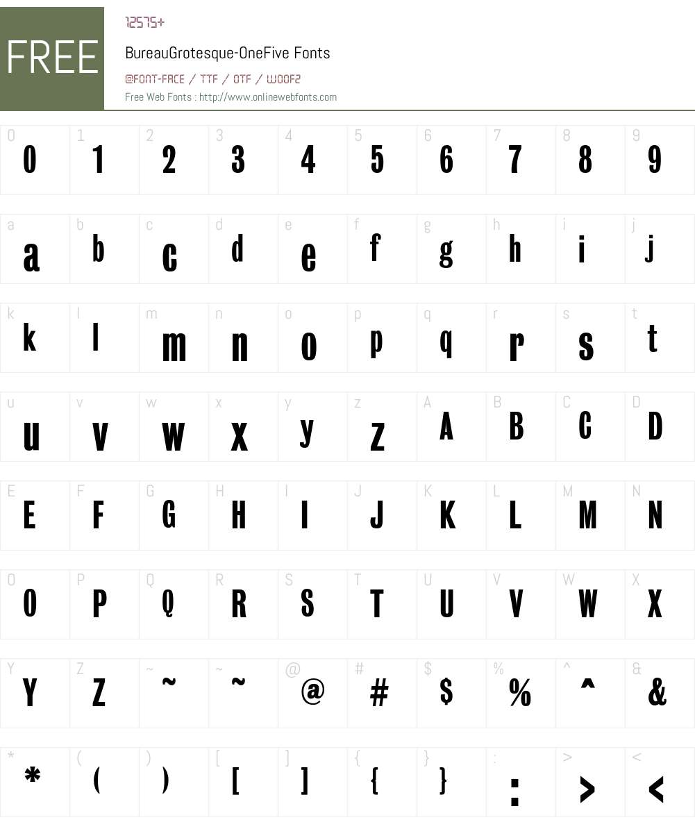 BureauGrotesque Font Screenshots
