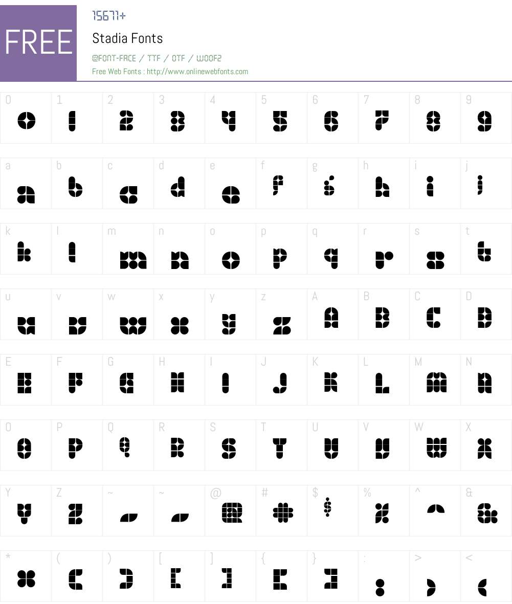 Stadia Font Screenshots