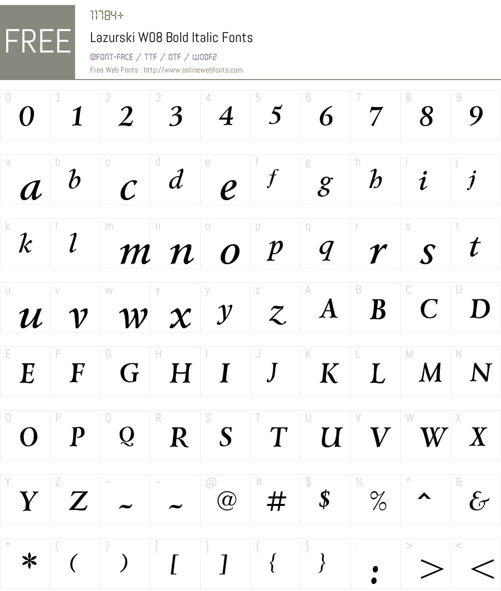 Lazurski Font Screenshots
