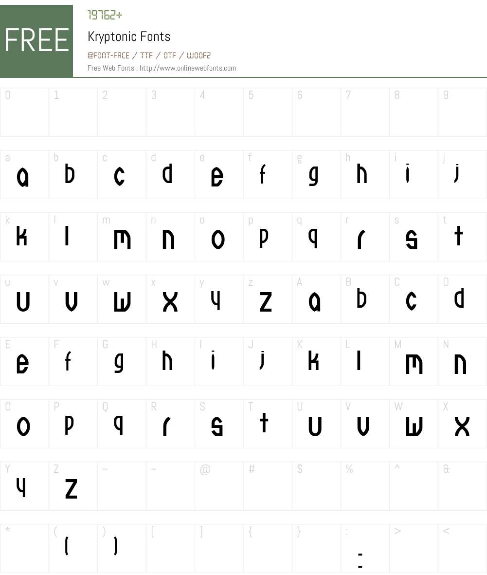 Kryptonic Font Screenshots