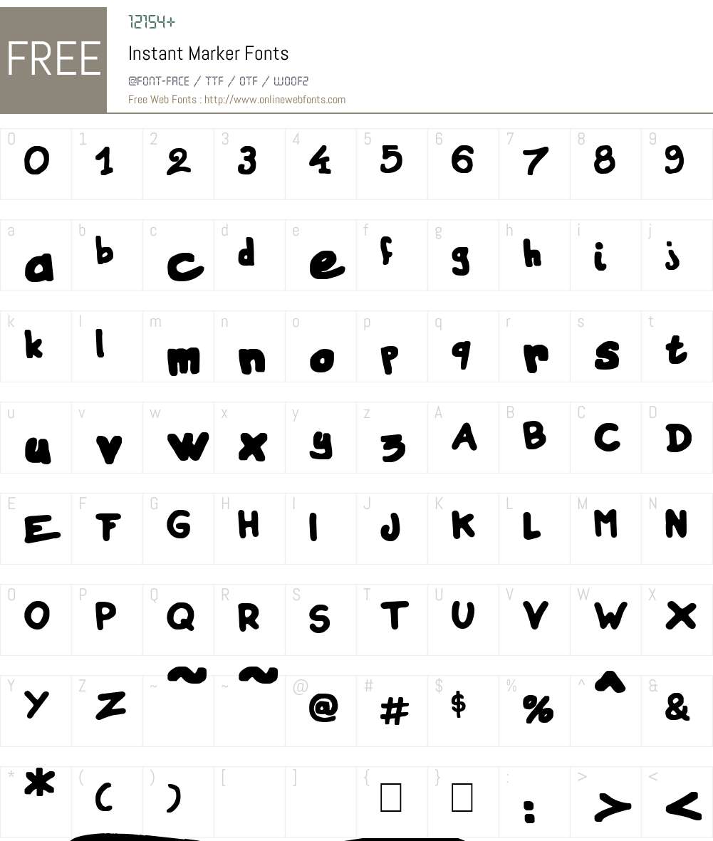 Instant Marker Font Screenshots