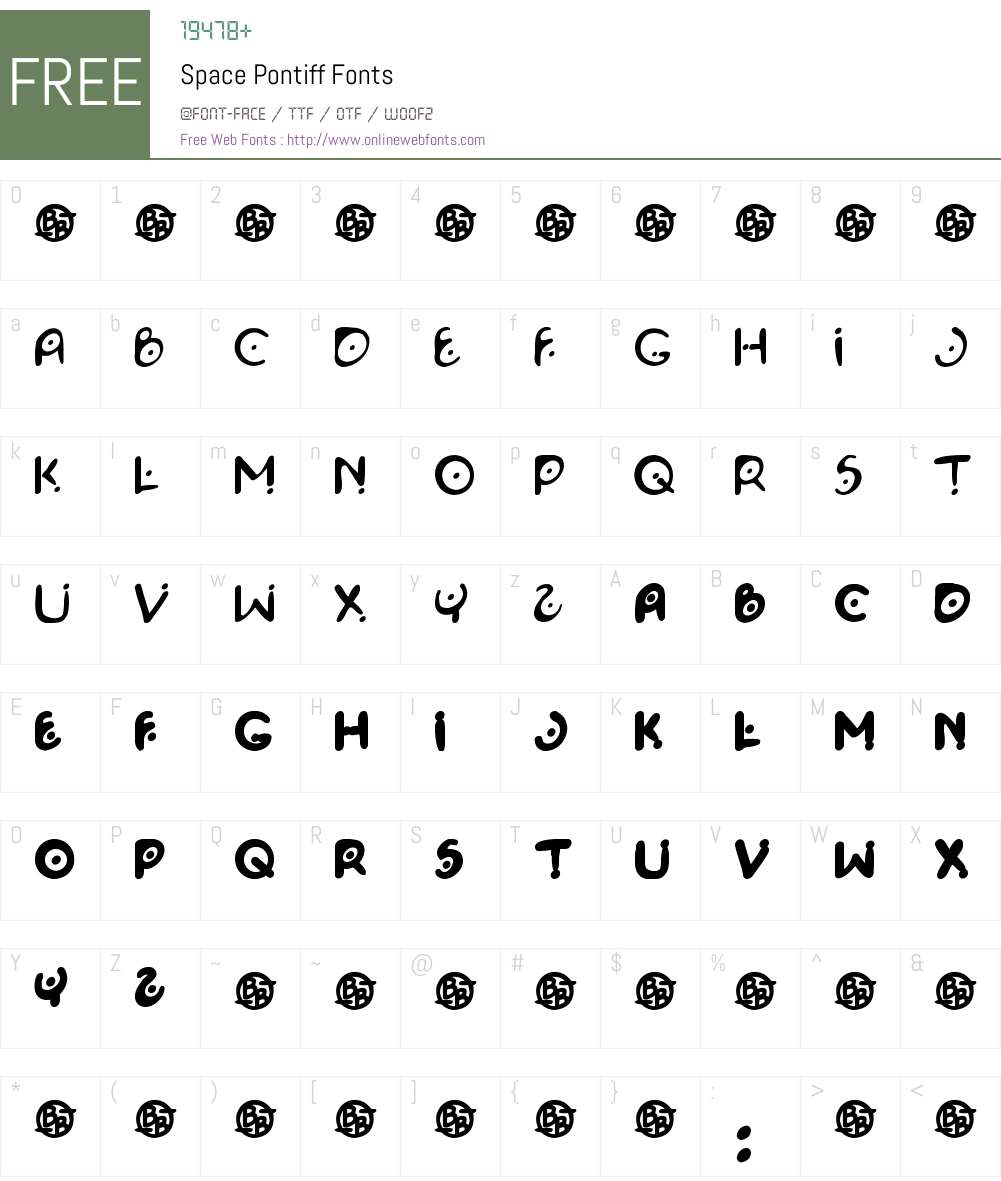 Space Pontiff Font Screenshots