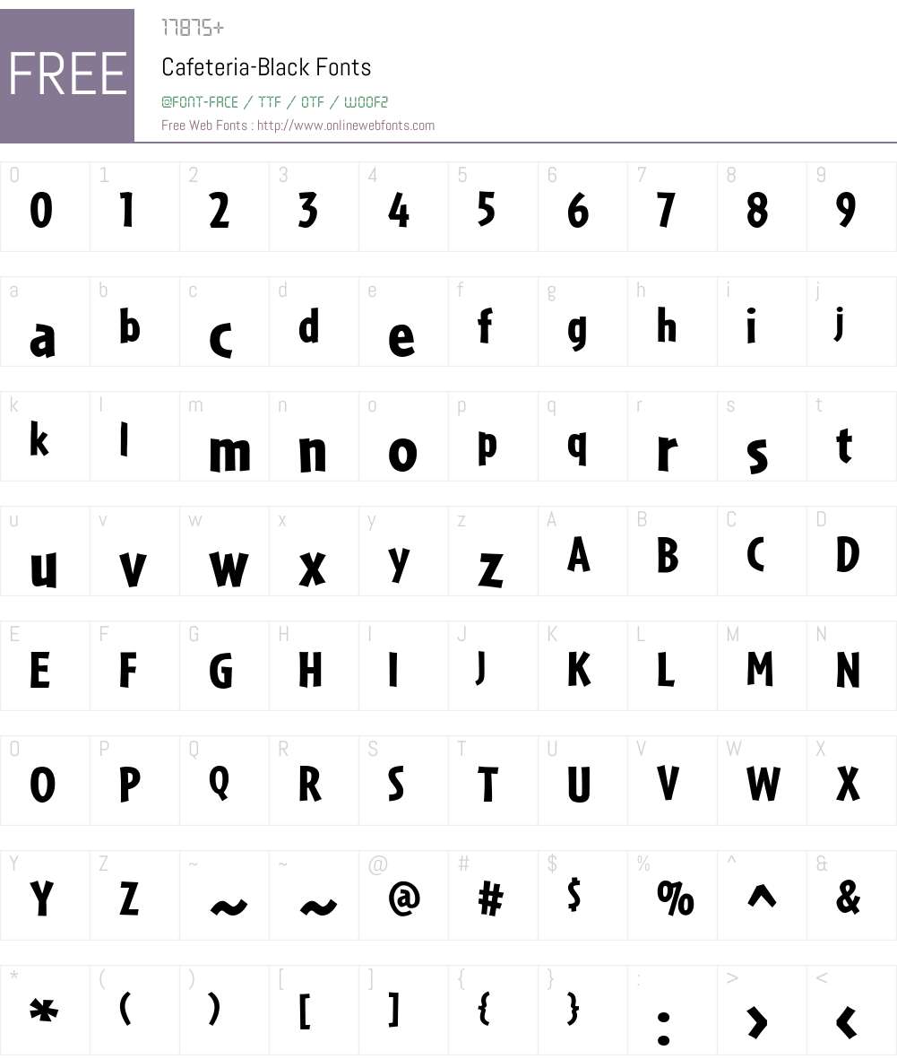 Cafeteria Font Screenshots
