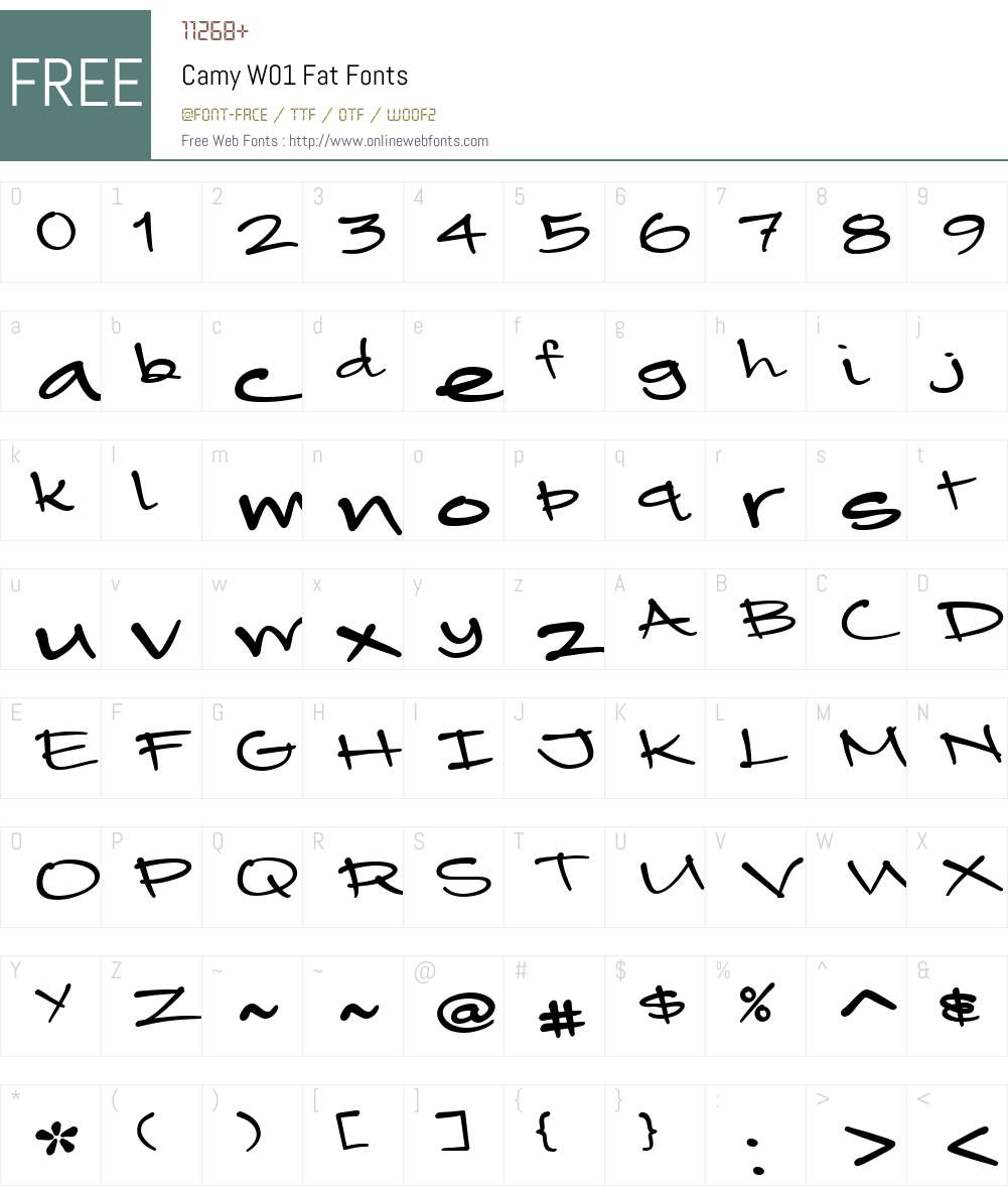 CamyW01-Fat Font Screenshots