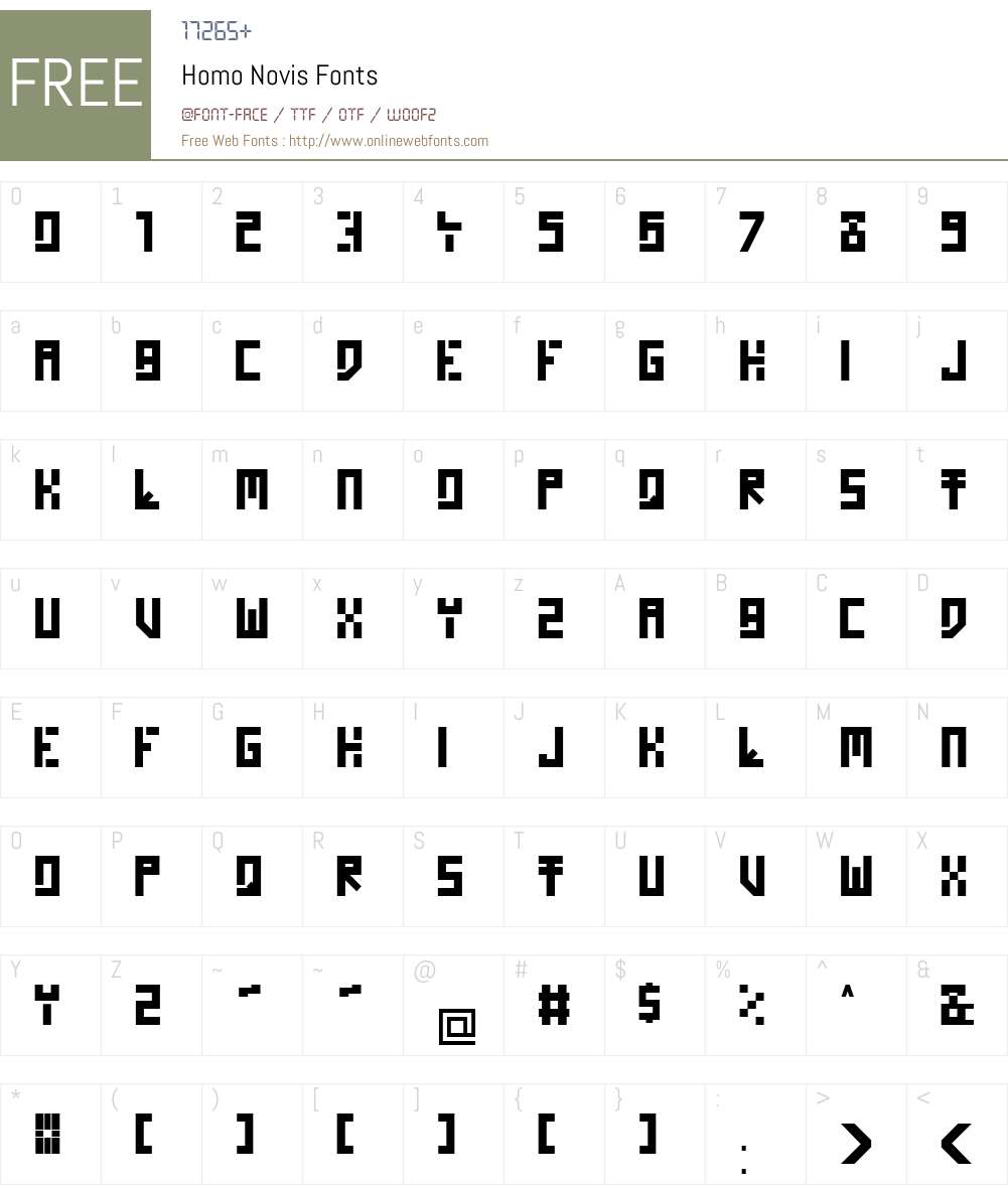 Homo Novis Font Screenshots