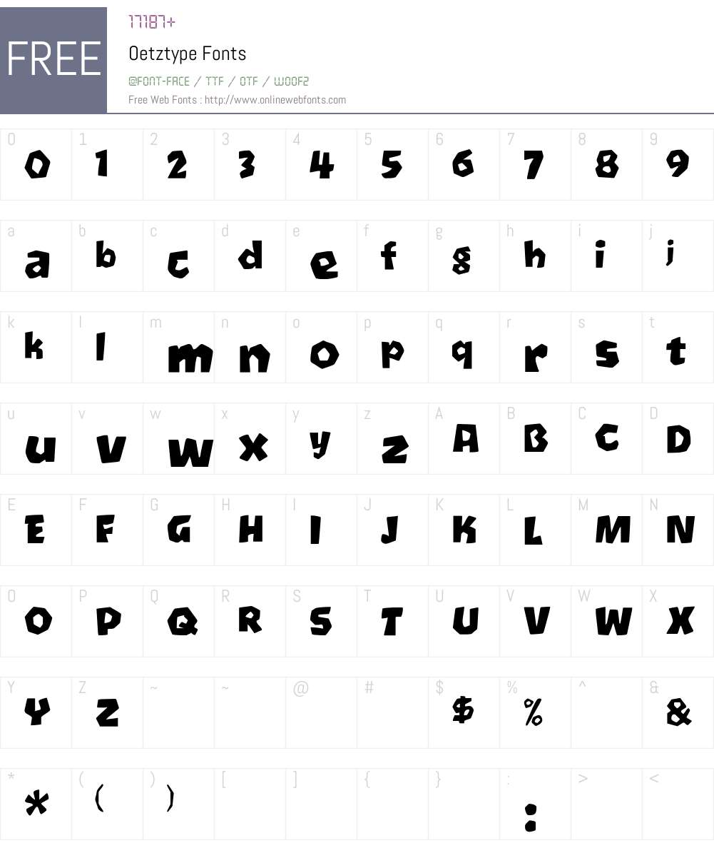 Oetztype Font Screenshots