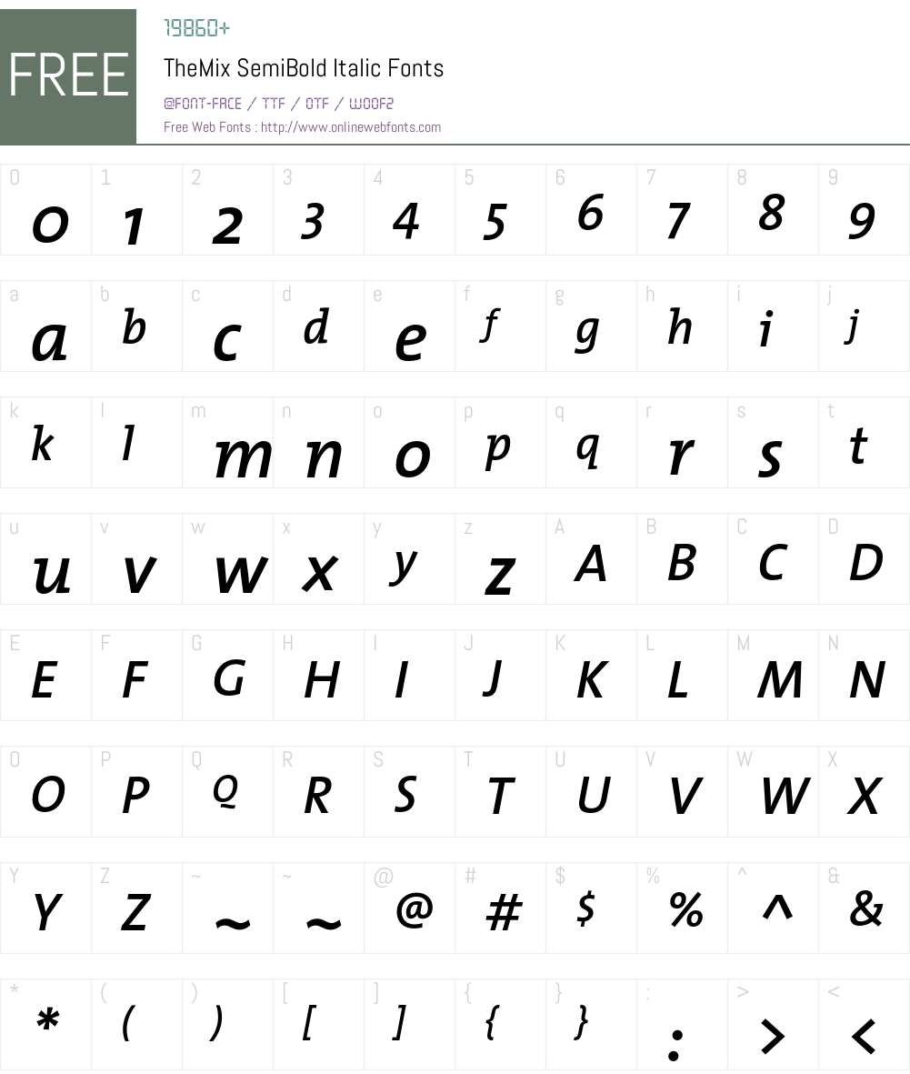 The Mix Semi Bold- Font Screenshots