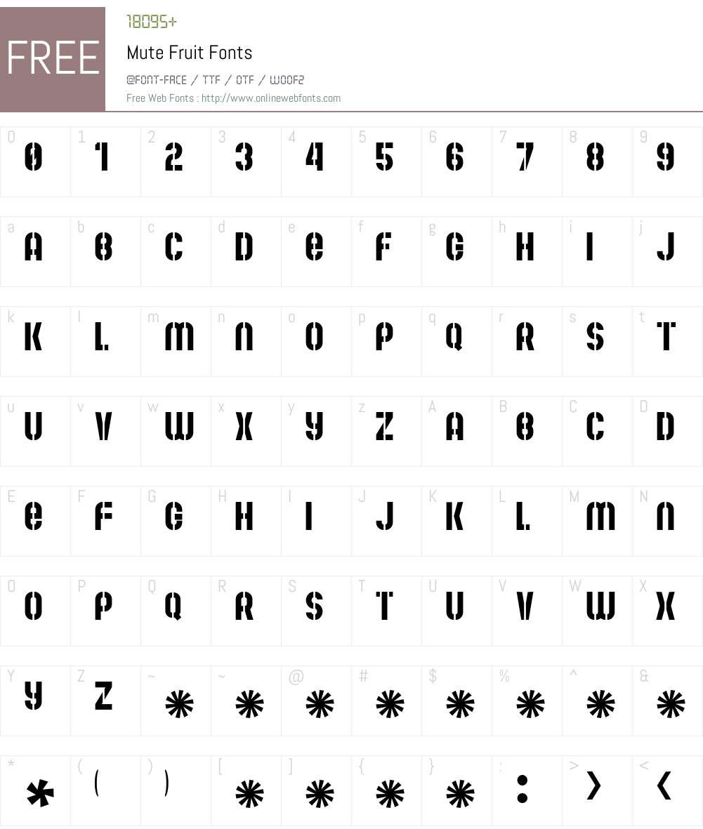 Mute Fruit Font Screenshots