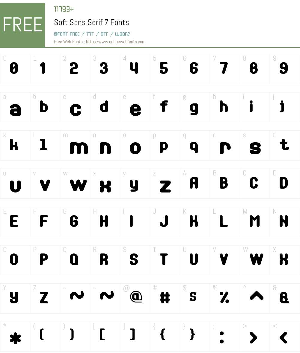 Soft Sans Serif 7 Font Screenshots