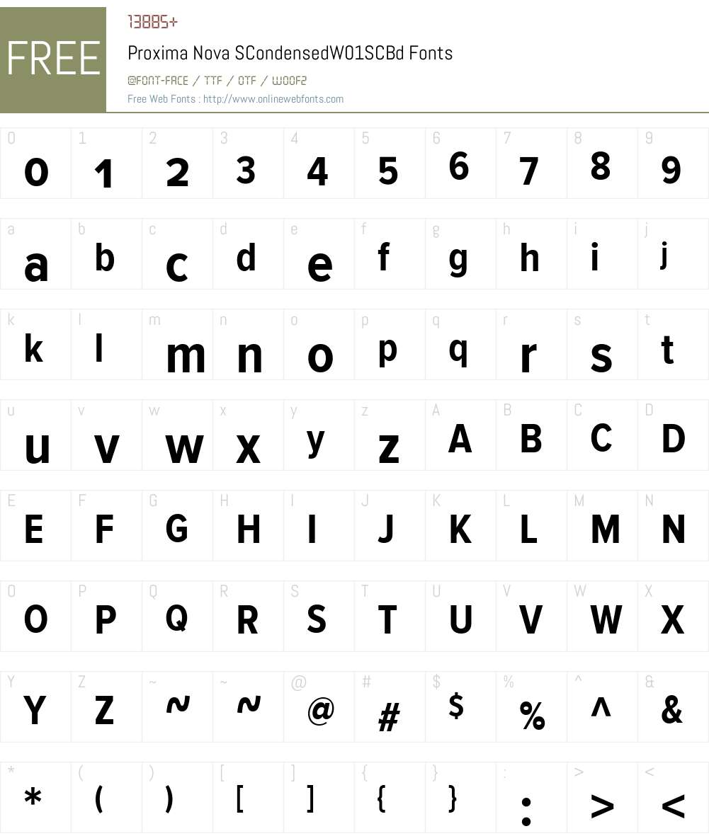 ProximaNovaSCondensedW01SC-Bd Font Screenshots