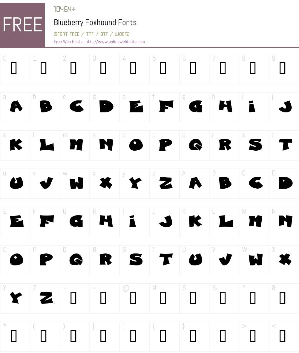 Blueberry Font Screenshots