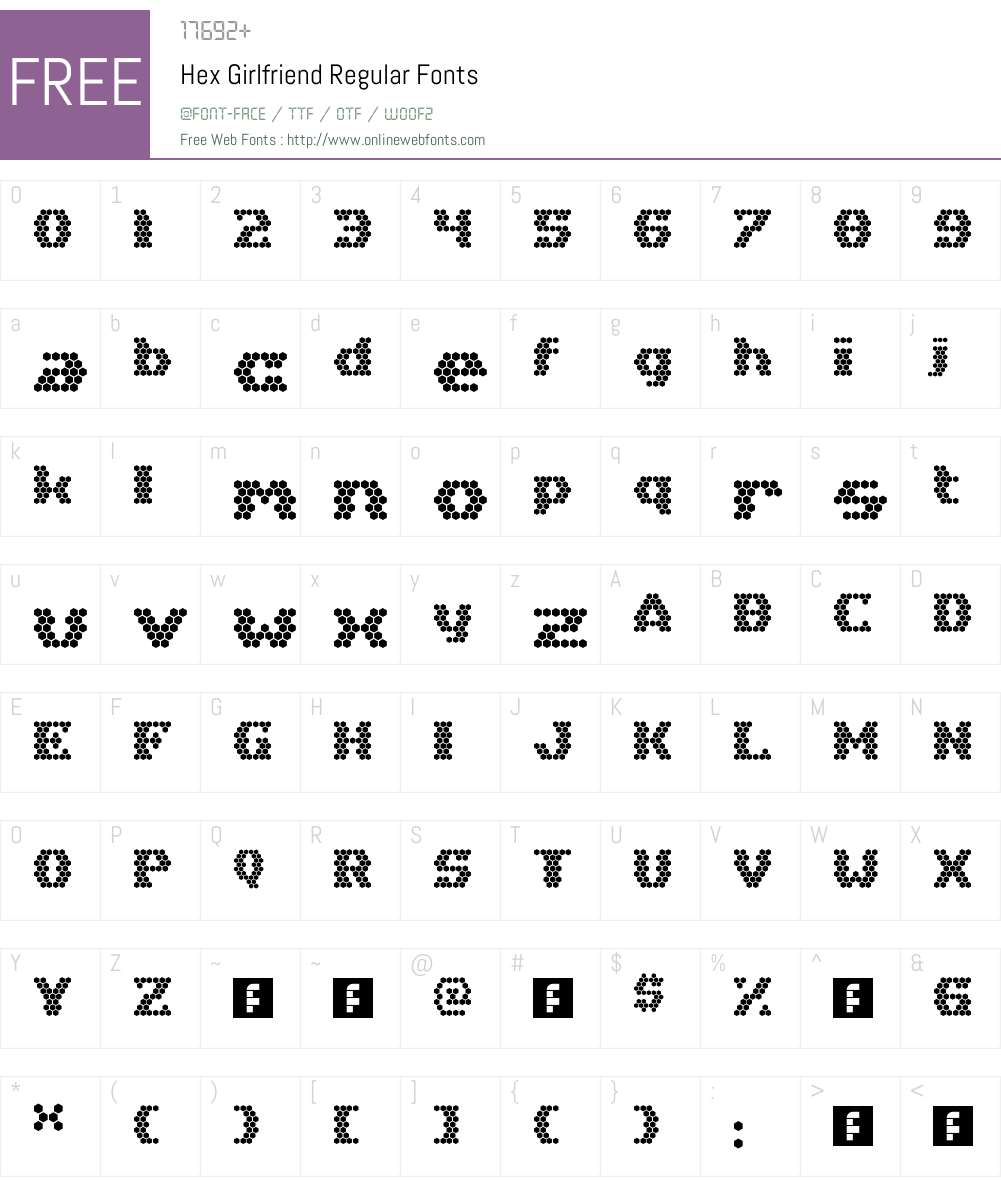Hex Girlfriend Font Screenshots