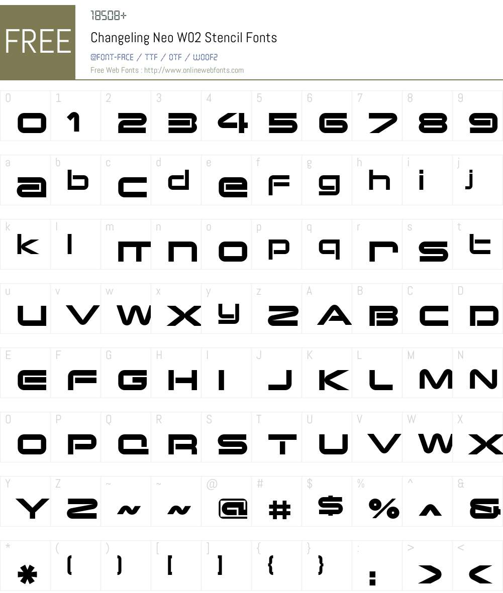 Changeling Neo Font Screenshots