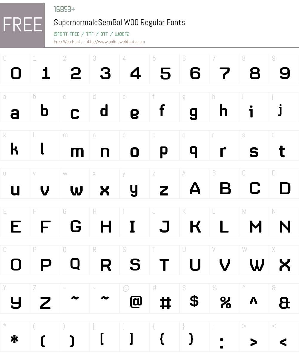Supernormale Font Screenshots