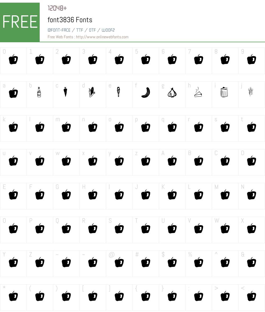 GMDoodles_Food Font Screenshots