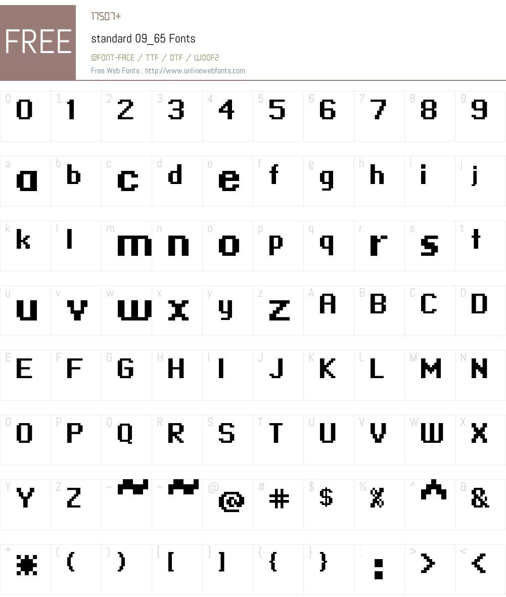 standard 09_65 Font Screenshots
