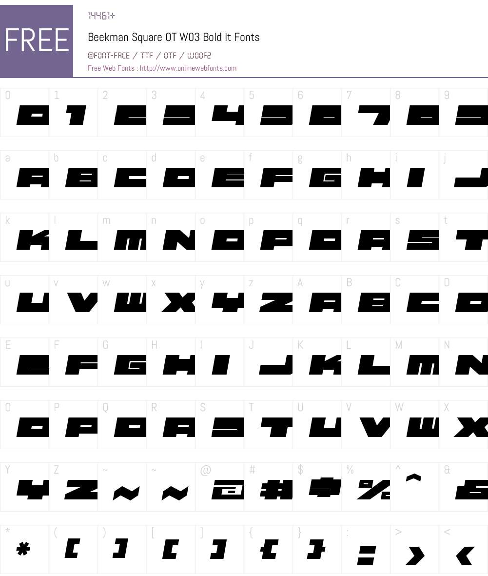 FF Beekman Square Font Screenshots