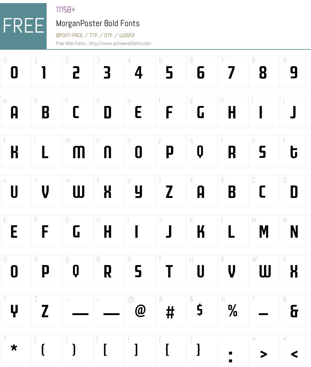 MorganPoster Font Screenshots