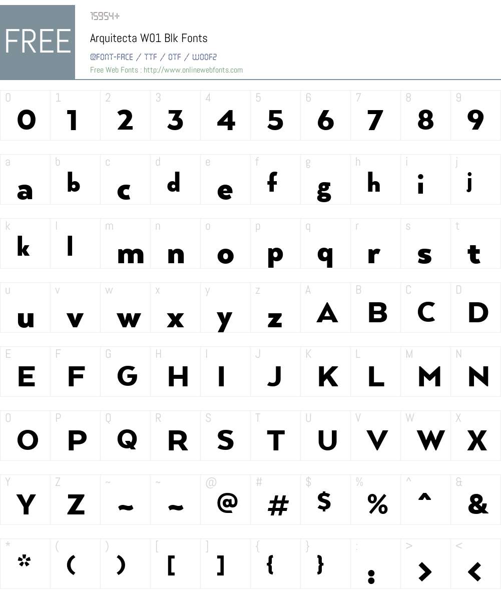 ArquitectaW01-Blk Font Screenshots
