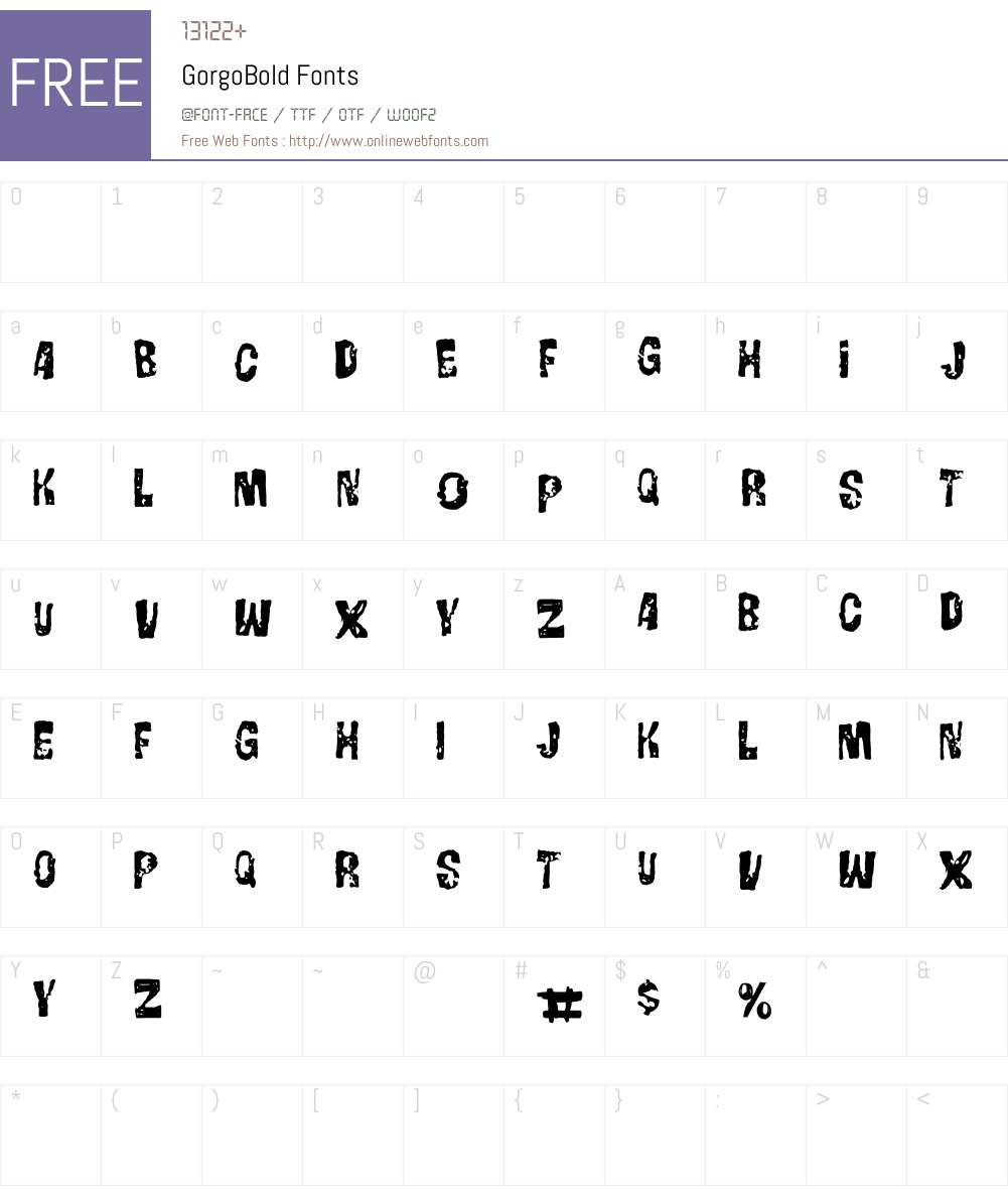Gorgo Font Screenshots