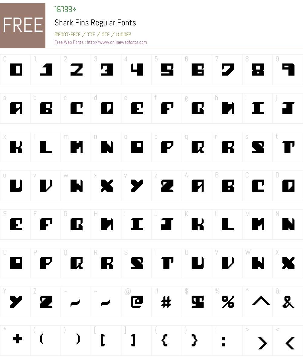 Shark Fins Font Screenshots